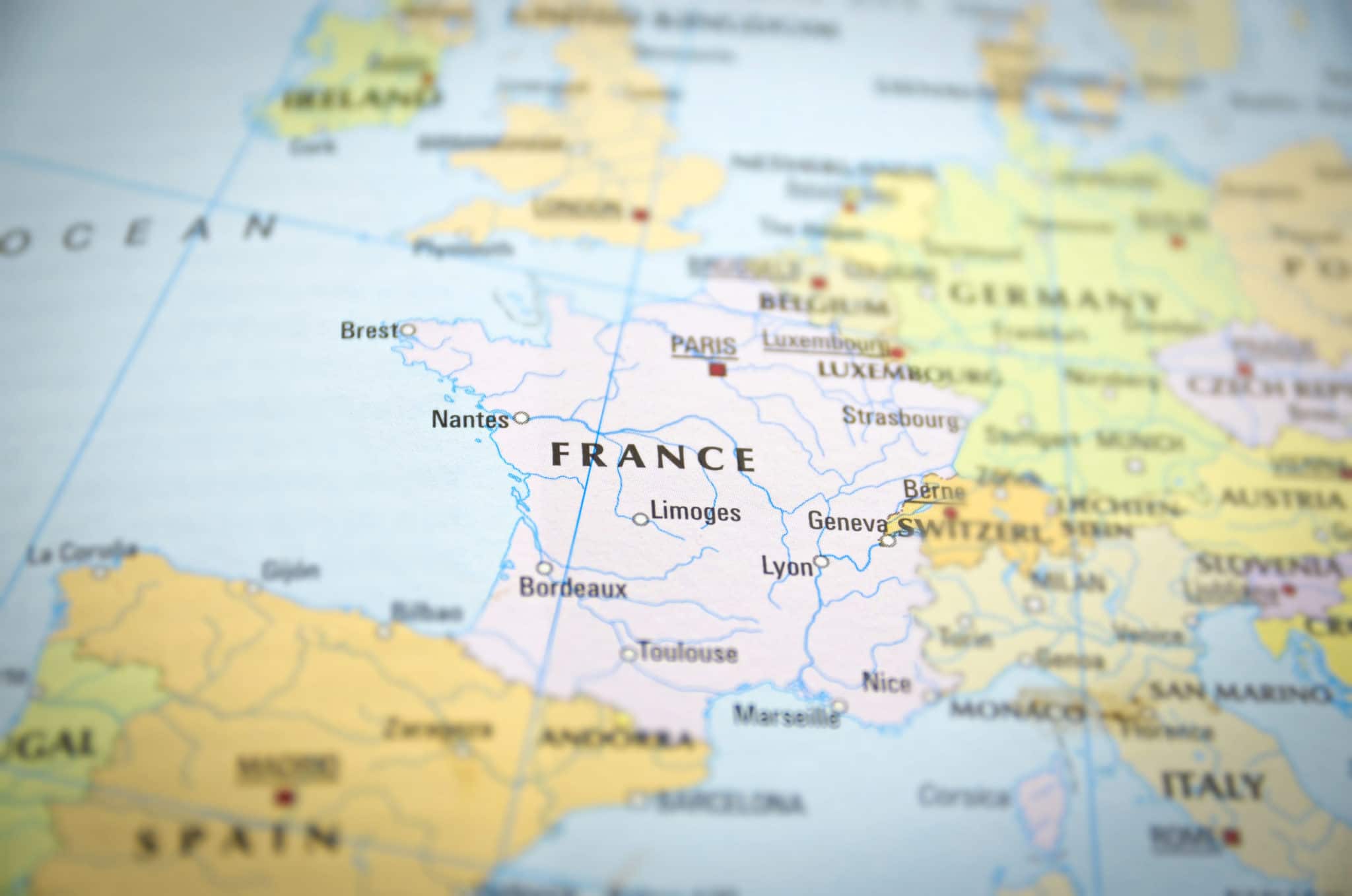 France on map-French classes-online super tutors